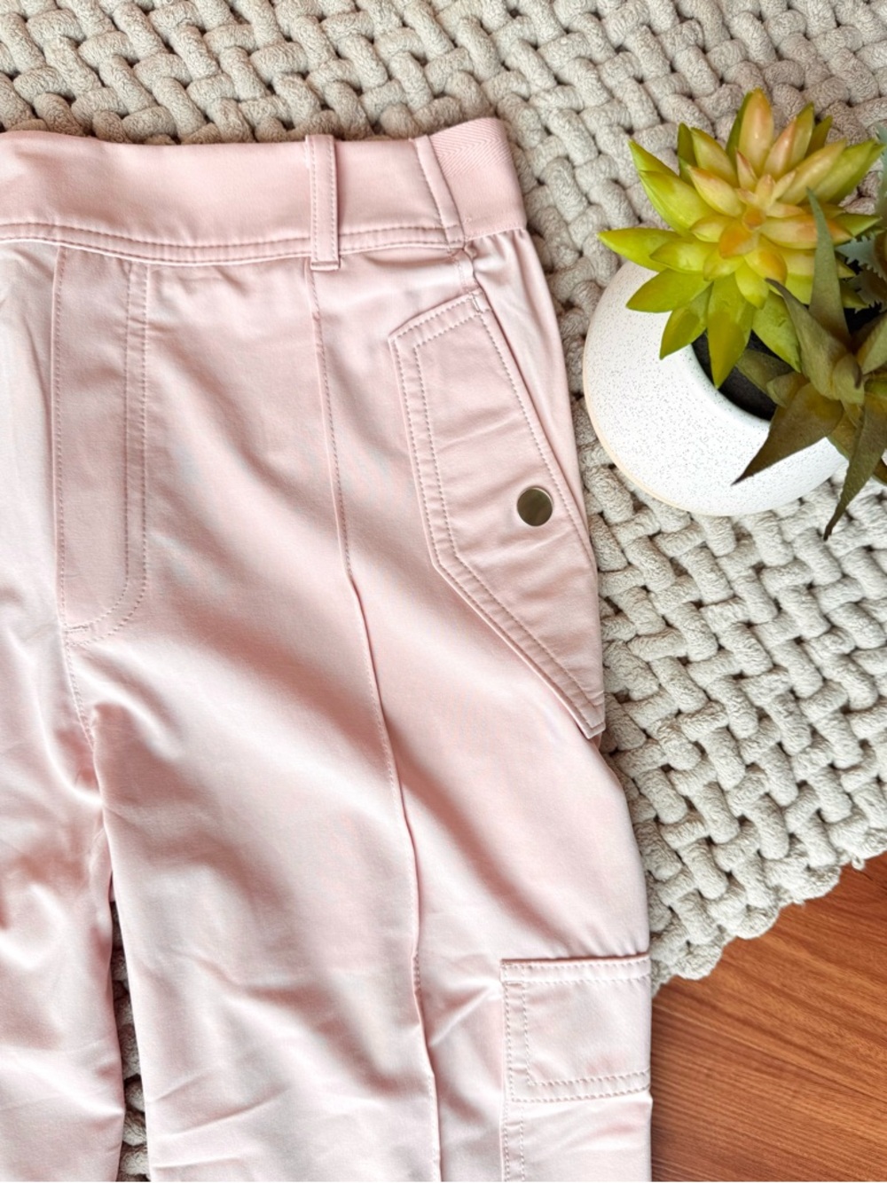 Athleta Light Pink Cargo Track Pants - Picture 7 of 16